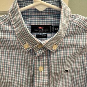 Gently used boys Vineyard Vines Whale Shirt- 4t